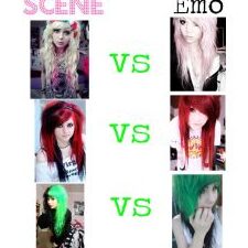 ¿Eres emo o escena? ¿Eres Emo, Scene o un poco de ambos?