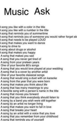 ¿Qué canción me describe? prueba Juegos de música aleatoria - Línea de canción que me describe - Wattpad