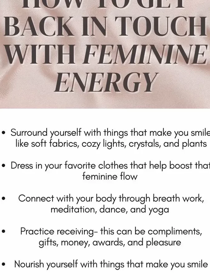 Consejos para desbloquear tu energía femenina🌺 |